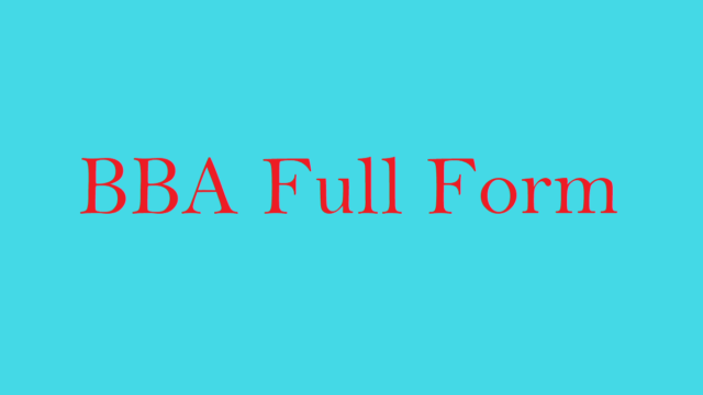 BBA Full Form