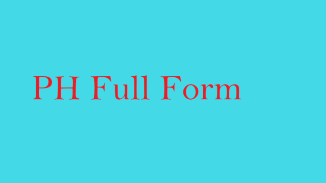 PH Full Form