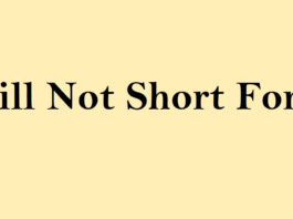 Will Not Short Form