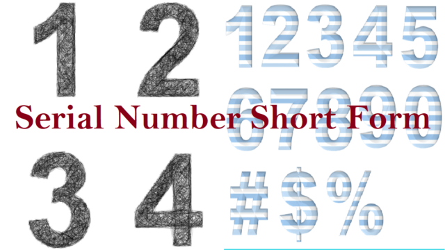 Serial Number Short Form