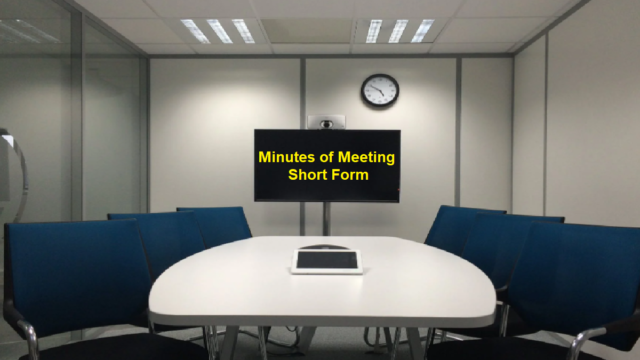 Minutes of Meeting Short Form