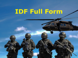IDF Full Form