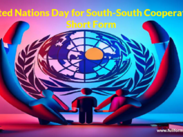 United Nations Day for South-South Cooperation Short Form